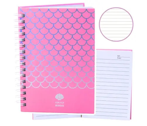 Holographic Scales Lined Notebook Pink A6 80 Sheets