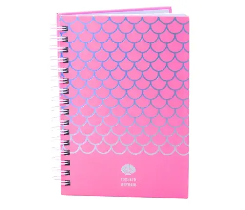 Holographic Scales Lined Notebook Pink A6 80 Sheets