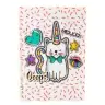 Notebook Notebook Lined Cat Unicorn Pink Patterns White A5 60 Sheets