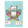 Notebook Notebook Lined Cat Unicorn Ice Cream Rainbow Turquoise A5 60 Sheets