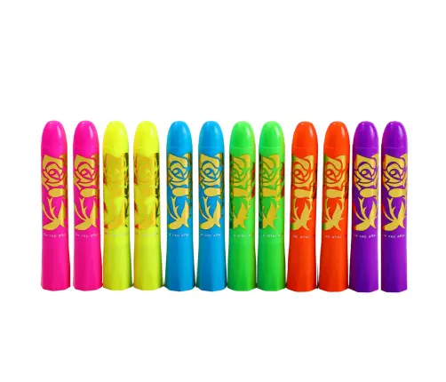 Face Painting Set Neon UV Fluorescent Pencils 12pcs