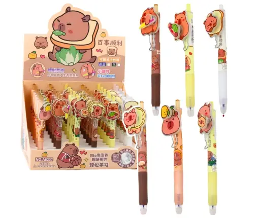 Capybara Gel Pen With Rotating Element Blue Ink 14.5cm Mix