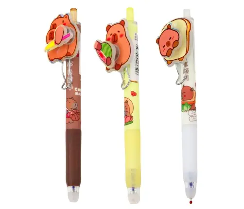 Capybara Gel Pen With Rotating Element Blue Ink 14.5cm Mix