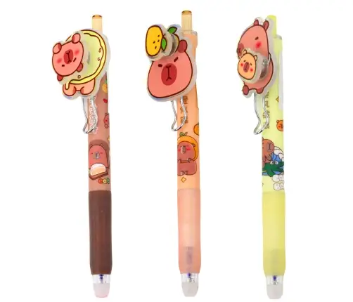 Capybara Gel Pen With Rotating Element Blue Ink 14.5cm Mix