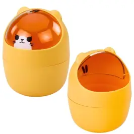 Mini Teddy Bear Desk Table Basket Orange 1L 16cm Mini Teddy Bear Desk Table Basket Orange 1L 16cm