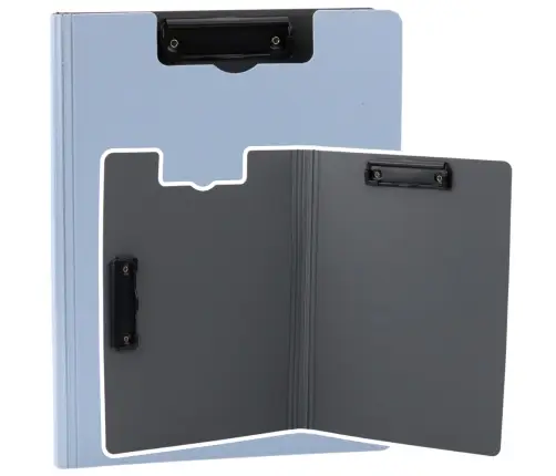 Board with Cover Two Clips A4 Plastic Light Blue