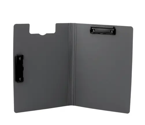 Board with Cover Two Clips A4 Plastic Navy Blue