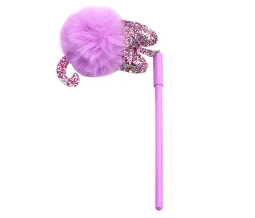 Gel Pen with Purple Cap and Blue Ink 17cm 0.5mm