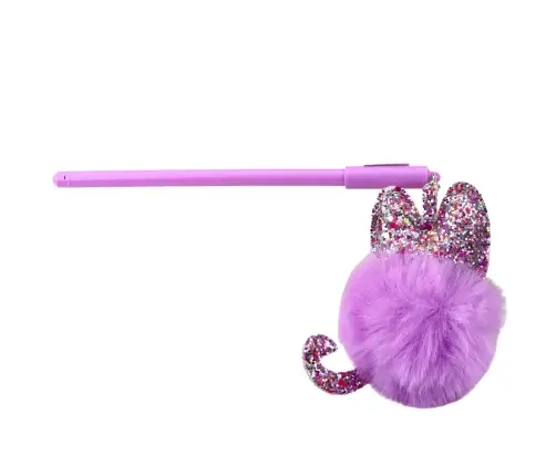 Gel Pen with Purple Cap and Blue Ink 17cm 0.5mm