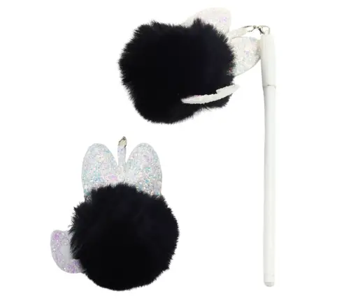 Gel Pen with Black Cap and Blue Ink, 17cm, 0.5mm