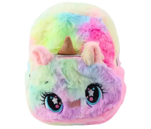 Children's Backpack Plush Unicorn Rainbow Colorful 20cm 3L
