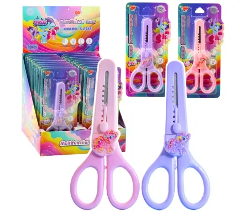 Children's Scissors With Cover Decorative Horse Mix 14cm