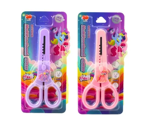 Children's Scissors With Cover Decorative Horse Mix 14cm