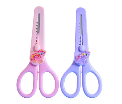 Children's Scissors With Cover Decorative Horse Mix 14cm