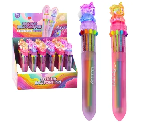 Unicorn Ballpoint Pen Multicolor Automatic For Children 10 in 1 Mix