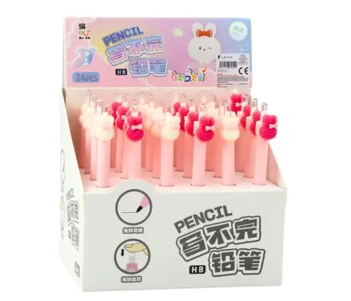 Pink 15cm Decorative Bunny Mechanical Pencil