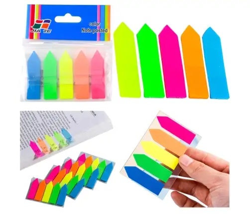 Self-Adhesive Colorful Arrows Index Cards 45x12mm