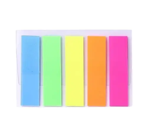 Rectangular Self-Adhesive Index Cards, Colorful, 45x12mm