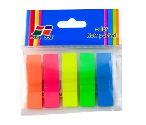 Rectangular Self-Adhesive Index Cards, Colorful, 45x12mm