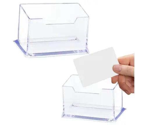 Transparent Plastic Business Card Holder 11cm