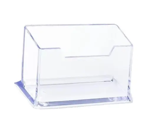 Transparent Plastic Business Card Holder 11cm