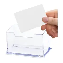 Transparent Plastic Business Card Holder 11cm