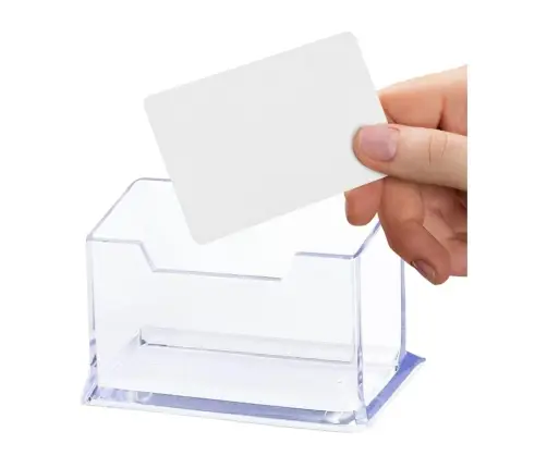 Transparent Plastic Business Card Holder 11cm