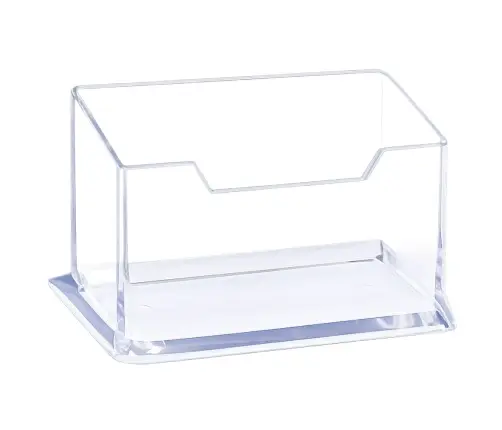 Transparent Plastic Business Card Holder 11cm