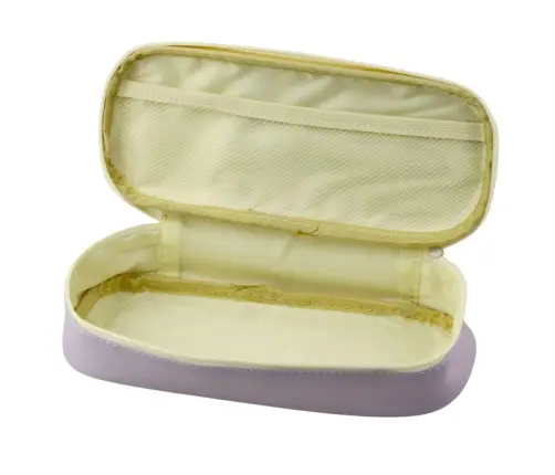 Children's School Pencil Case with Bunnies, Roomy, Purple, 24cm