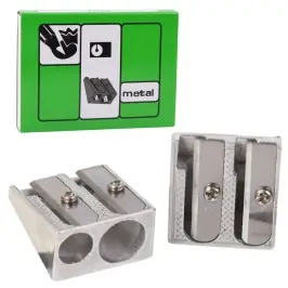 Double Metal Sharpener For Thick and Thin Crayons