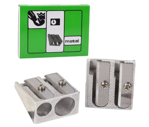 Double Metal Sharpener For Thick and Thin Crayons