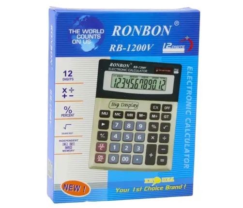 Ronbon RB-1200V Office Calculator Large 12-Digit Display