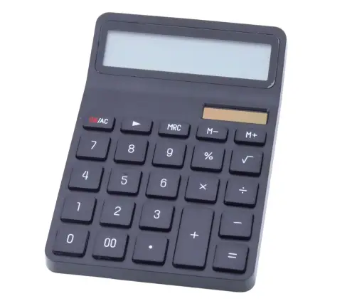 Office School Calculator Large Dual Power Elegant Black