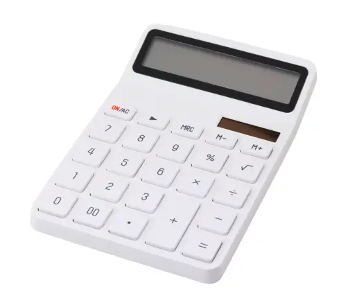 Office School Calculator Large Dual Power Elegant White