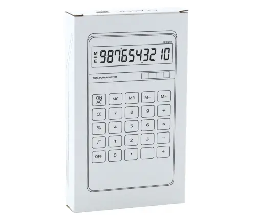 Office Calculator Large Display 10-Digit Elegant White