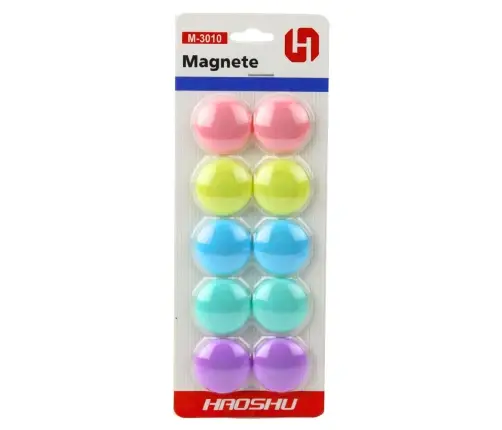 Set of Magnets for Magnetic Boards, Colorful, 10 pcs, 3 cm