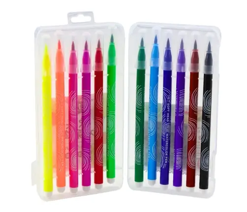 Watercolor Markers in Organizer Colored Set of 12 Pcs