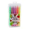 Watercolor Markers in Organizer Colored Set of 12 Pcs