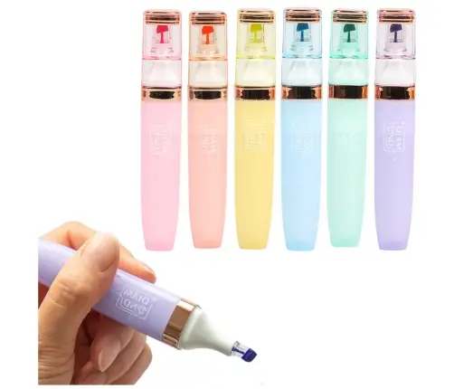 Highlighter Set Pastel Gold Color Elements 6 Pcs