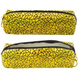 Single-compartment School Office Pencil Case Holographic Pattern Gold 20x6.5 cm Single-compartment School Office Pencil Case Holographic Pattern Gold 20x6.5 cm