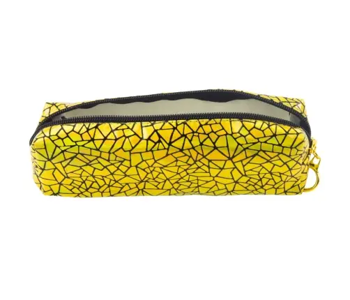 Single-compartment School Office Pencil Case Holographic Pattern Gold 20x6.5 cm