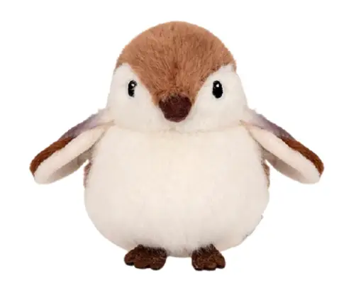 Plush Toy Sparrow Bird Brown 12cm