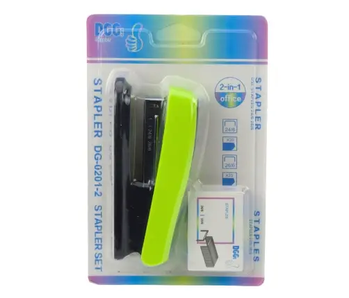 Green Office Stapler Up to 30 Sheets Set of Staples 24/6 13cm