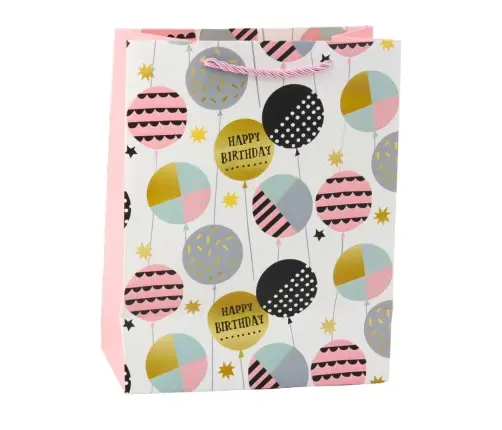 Paper Gift Bag Birthday Patterns 23 x 18 x 10.5 cm