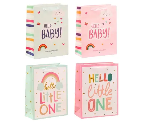 Hello Baby Little One Baby Gift Bag 36 x 12 x 10cm