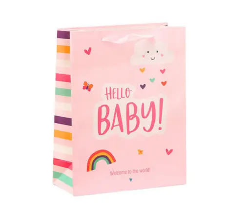 Hello Baby Little One Baby Gift Bag 36 x 12 x 10cm