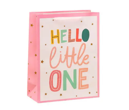 Hello Baby Little One Baby Gift Bag 36 x 12 x 10cm