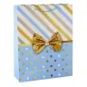 Large Gift Bag With Bow Gold Decorations 55 x 43 x 15cm