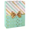Large Gift Bag With Bow Gold Decorations 55 x 43 x 15cm