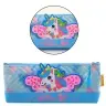 Pencil Case School Kit with Unicorn Blue 20 x 8.5cm